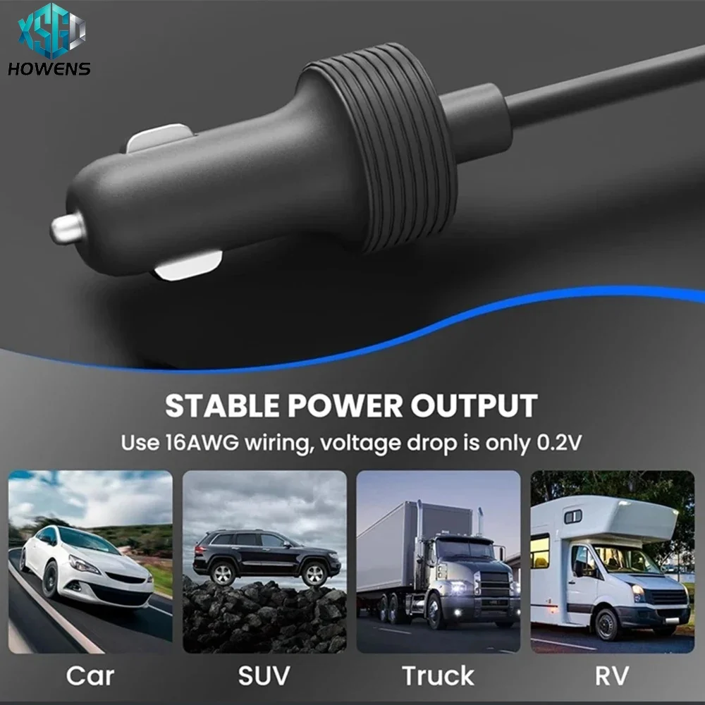 스타링크 미니 전원 케이블 시거잭 어댑터 차량용 충전기 12V-24V DC 전원 코드 (스타링크 미니 DC 남성 플러그 - 시거잭 플러그)