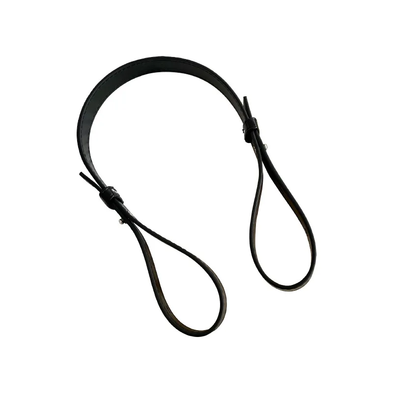 Niche Design Knitted One Shoulder Bag Extension Belt Bag Accessories Adjustable Crossbody Bag Belt Handbag Black Shoulder Strap