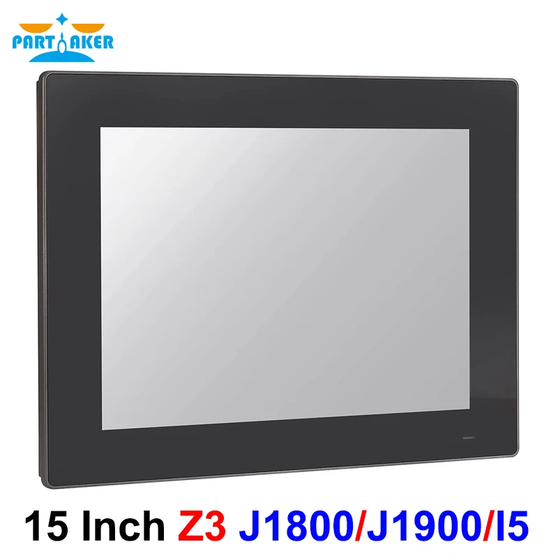 

15 Inch TFT Industrial Panel PC 10 Point Projected Capacitive Touch Screen Intel J1800 J1900 i5 Front Panel IP65 Fanless VGA