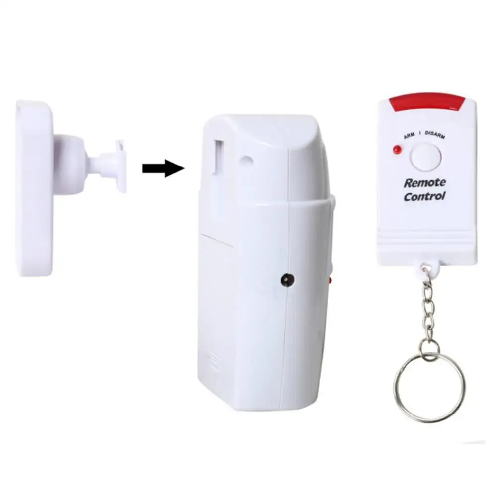 mini alarme de detecção de controle remoto sem fio com infravermelho detector de sensor de movimento sirene alta para segurança