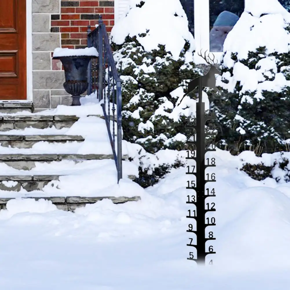 

Accurate Snowfall Measurement Tool Winter Snowfall Measuring Gauge Stake for Outdoor Garden Decor Christmas Elk Yard Decoration