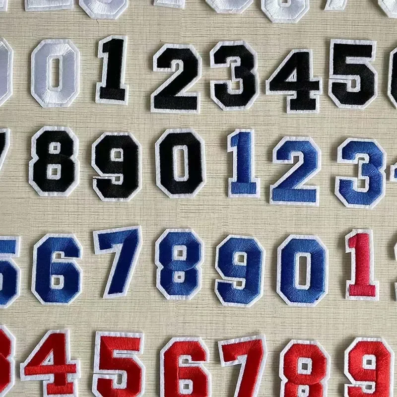 Multicolor Number Patch Set - Embroidered Iron-On Fabric Decals