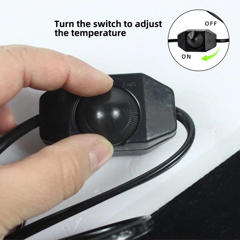 5-35W Waterproof Reptile Heater Mat Plant Warm Heating Pad with Adjustable Temperature Switch Control Indoor Garden Seedling