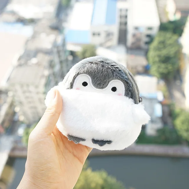 11CM Cute Penguin NEKOO Plush Purse Penguin Coin Card Wallet Pendant High Quality Plush Bag Ornaments Decor Girls Kids Gift Toy 3