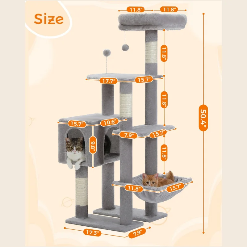 Árvore Gatos MAOHEGOU 183cm - Casa Gato Externa Com Arranhador