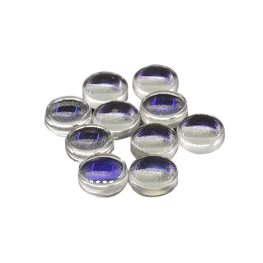 AR 코팅 비구면 평면 볼록 유리 레이저 렌즈, 직경 5mm 초점 거리 6.2mm, 8mm, 10mm, 2 개