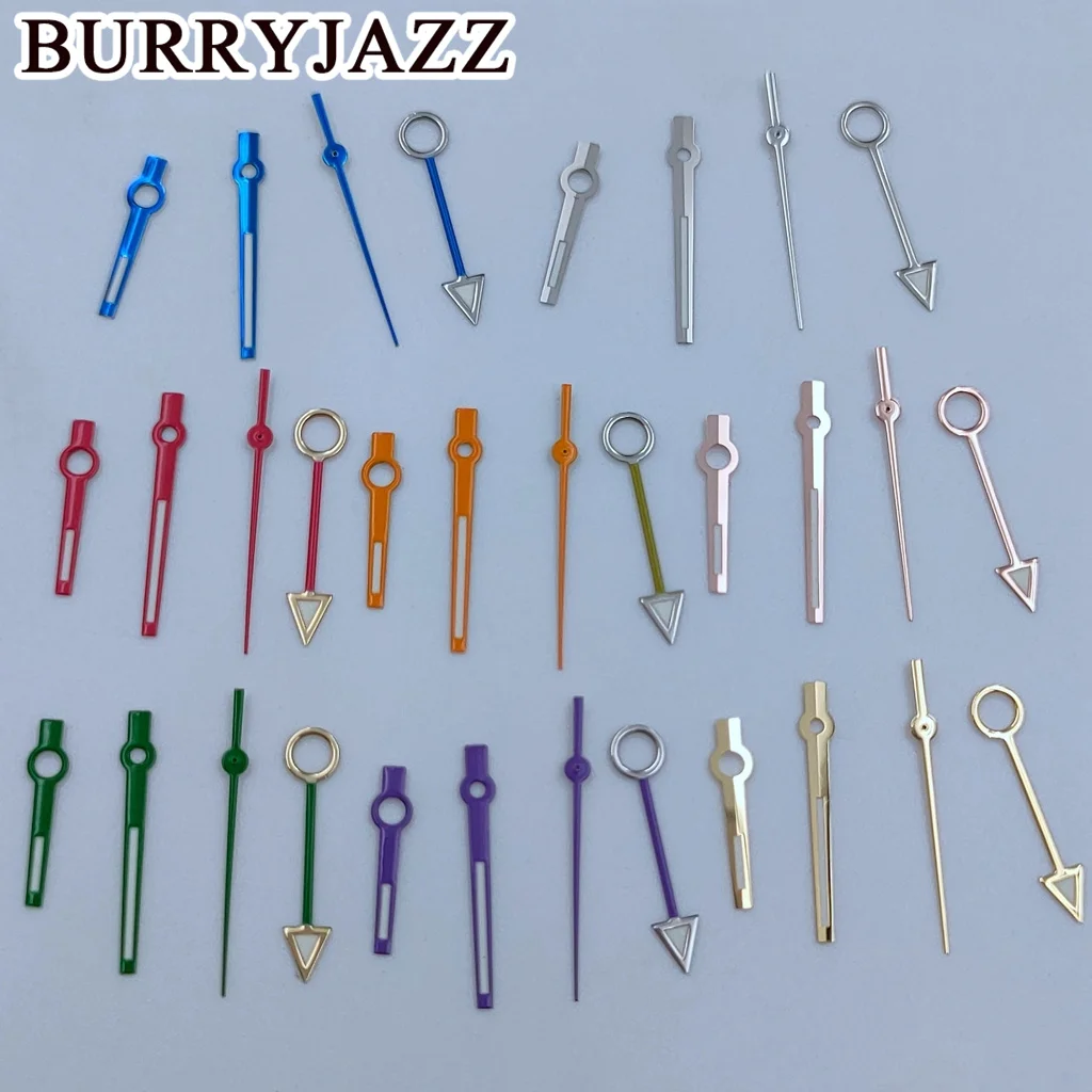 BURRYJAZZ NH35 NH36 NH38 7S26 7S36 4R35 4R36 Watch Hands Silver Gold Rose Gold Blue Red Green Purple Hands Green Luminous