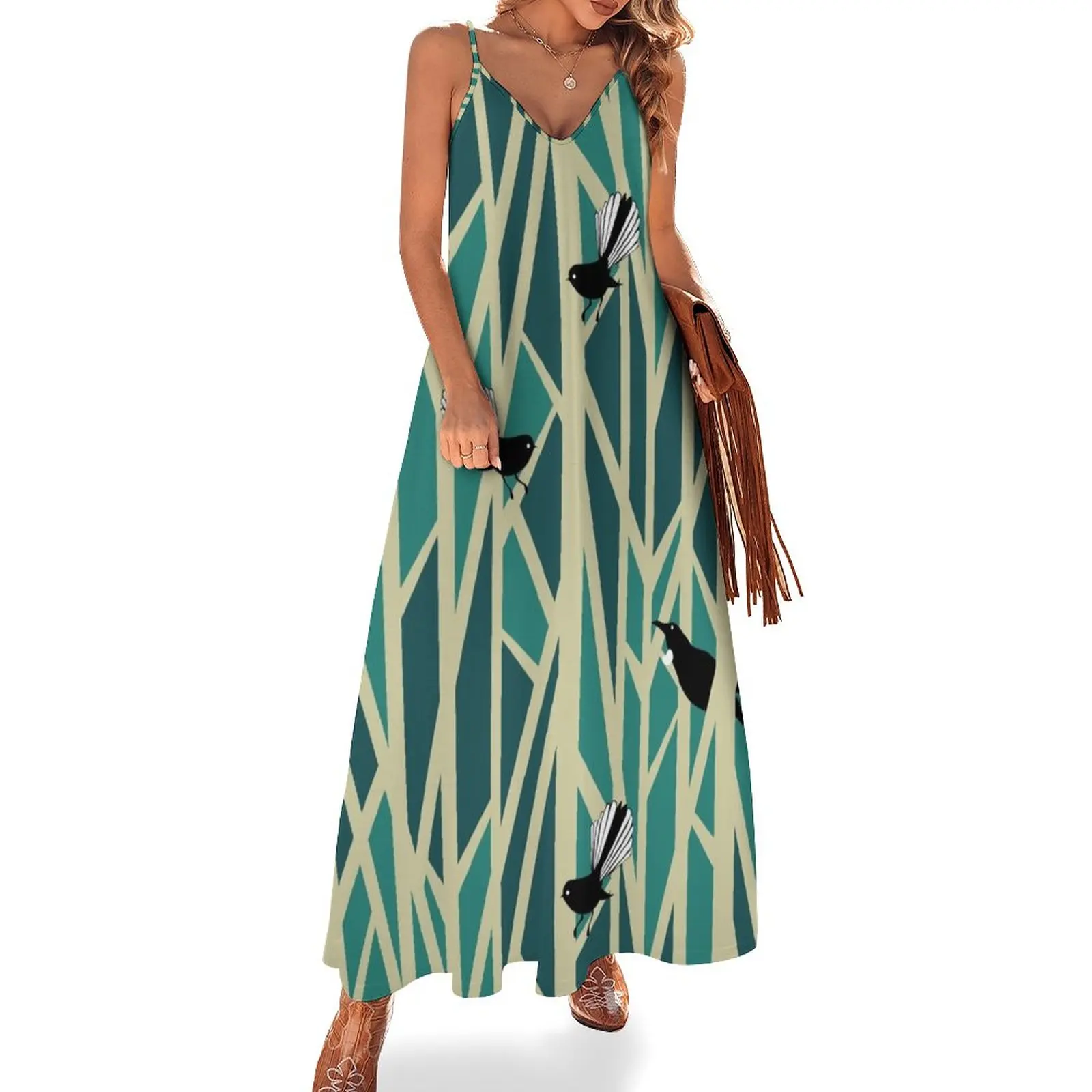 

Tui and Fantail on Trees Sleeveless Dress elegant party dresses for women 2023 Dress women summer women's suit