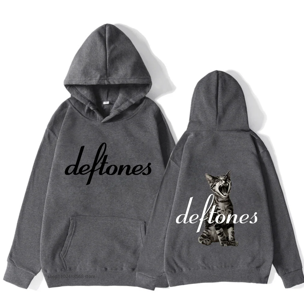 Deftones Hoodies Men Around The Fur Tour Band  Sweatshirt Women Retro Grunge Streetwear Unisex Long Sleeve Winter Hooded Clothes