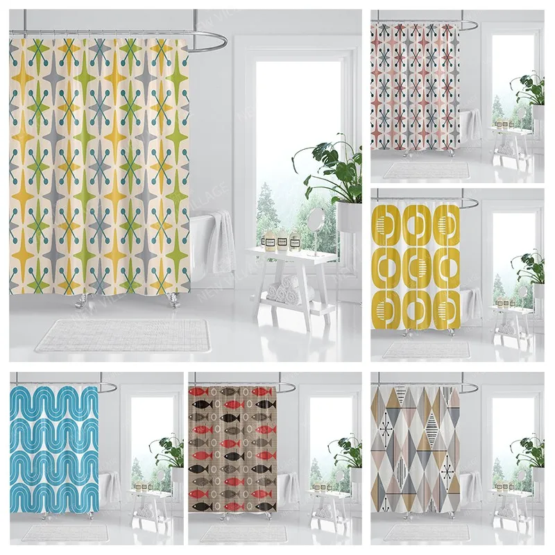 

Waterproof fabric shower curtains Bathroom curtain accessories Bath curtain for shower 180x200 240*200 boho decoration abstract