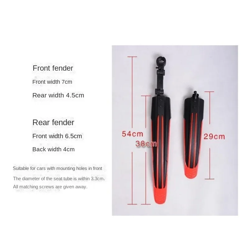 Bicycle Fender 2pcs Mountain Road Bike Fenders Mud Guards Set Bicycle Mudguard Wings For Front Rear Fenders