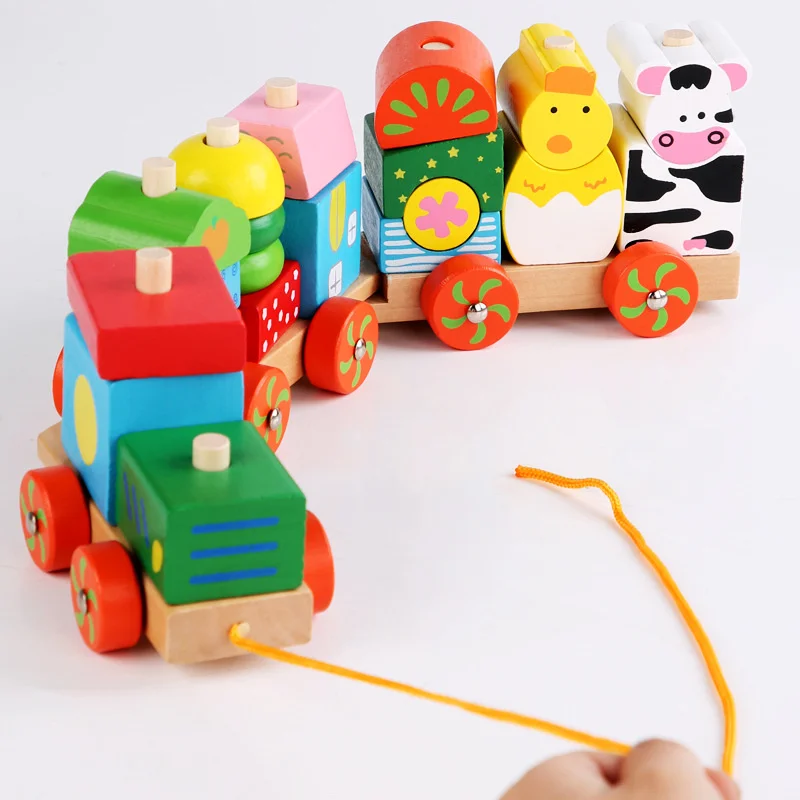 

Wooden Train Car Cute Toy Wood Railway Car Accessories Kawaii Toys For Kids Gifts Mini Farm Animals Toys For Kids 3-5 2023 New