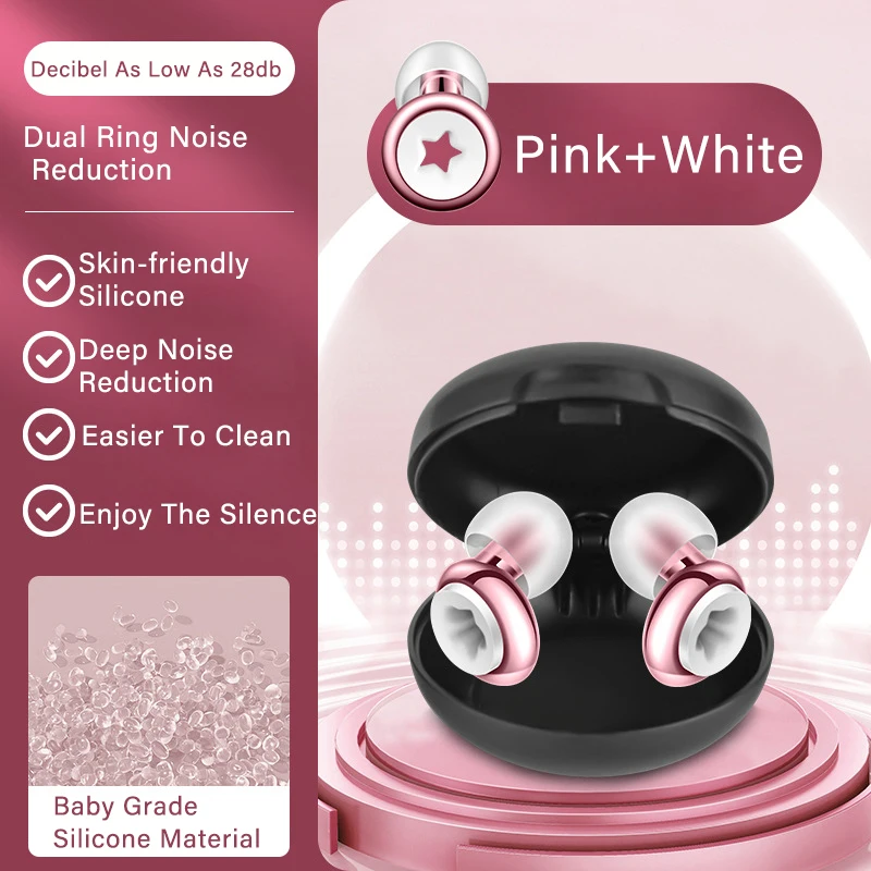 Silicone Earplugs for Swimming Sleep Noise Cancel Noise Reduction-Soundproof Reduce Disturbances -Quality loop Earplugs Supplies 5