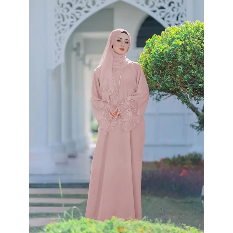 Women's Clothing Muslim Women's Robes Dress with Headscarf long dresses  robe pour femme musulmane  abaya dubai