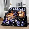 2PAC hip -hop singer fashion printed blanket warm bed blanket soft and comfortable blanket home travel blanket birthday gift 1