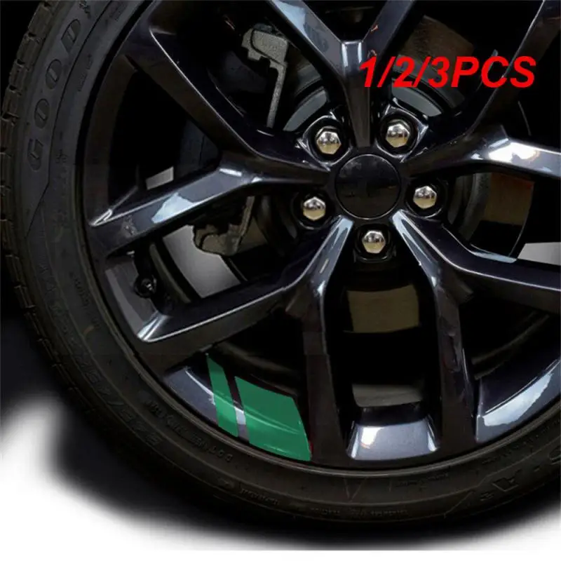 

1/2/3PCS Reflective Car Wheel Rim Vinyl Stickers Hash Mark Stripe Racing Wheel Hub Decals for Size 18" - 21" decorative sticker