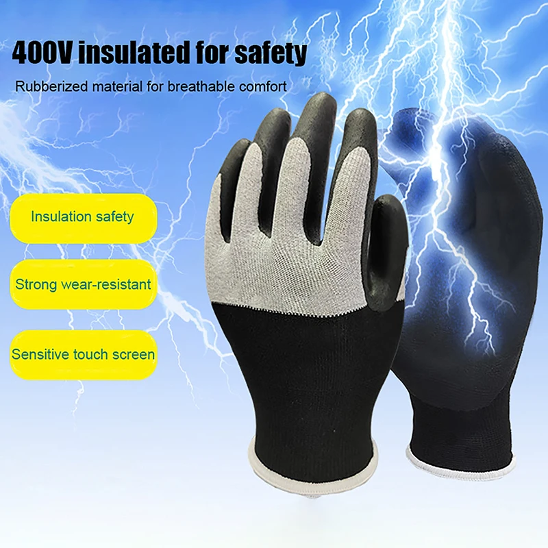 2PCS Ultrathin Electrician Insulating Gloves Withstanding Voltage 400V/500V Rubber Touch Screen Insulation Glove Industrial work gloves protective gloves insulating gloves