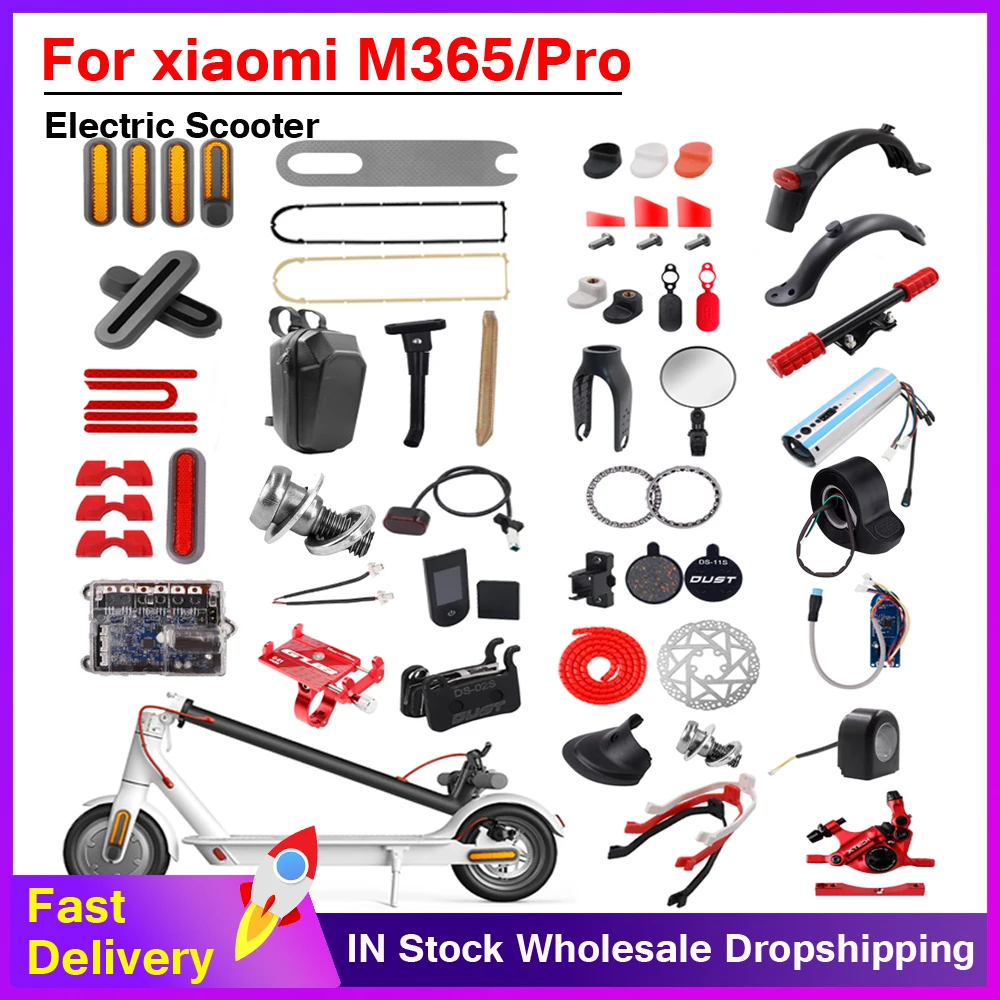 Electric Scooter All Parts Repair Replacement For Iconic Brand M365 Fender Brake Handle Rear Tail Light Lamp Various Repair Part