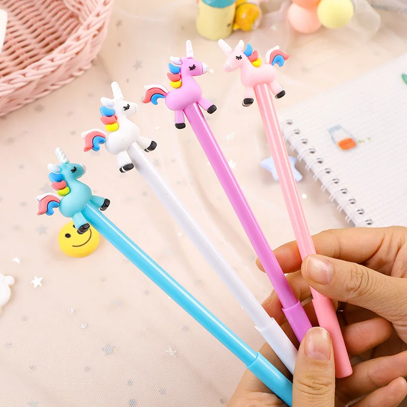 4/8/12 stücke Nette Einhorn Gel Stift Geburtstag Party Geschenk Einhorn Schule Preis Auszeichnung Student Stift Kinder Pinata Giveaways Hochzeit Geschenk – Detail 3