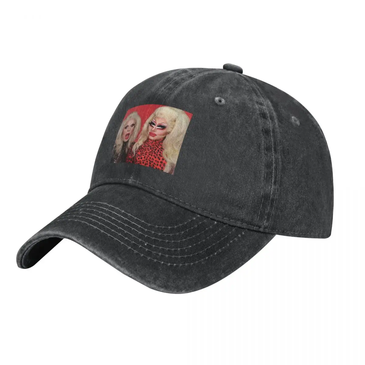 

Бейсболка Trixie & Katya с эффектом потертости красного цвета