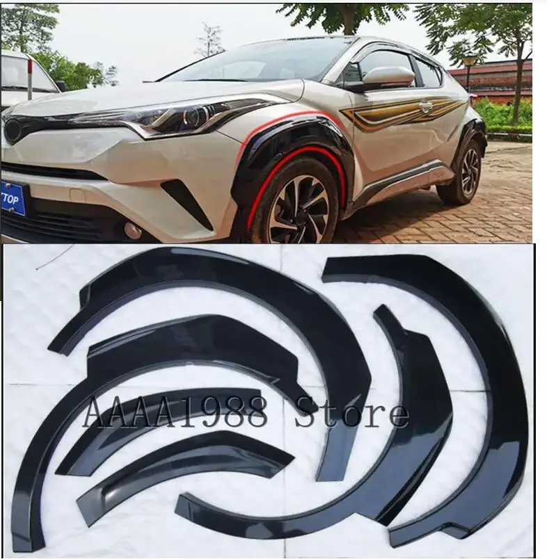 

6pcs Car Accessories Unpainted Fender Flares Wheel Arch for Toyota C-HR CHR 2016 2017 2018 2019 2020 Car Styling