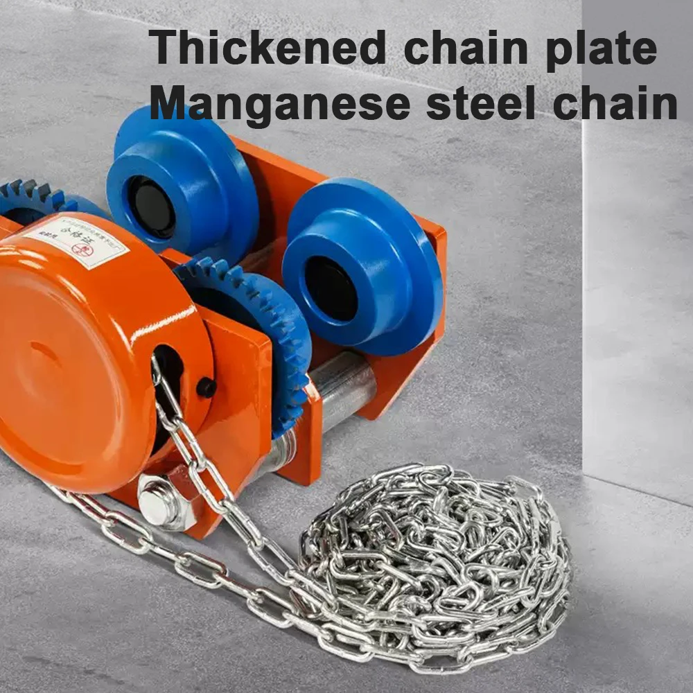 Carrello manuale di tipo T Gru monoragli Puleggia I-Beam Sollevatore 0,5 tonnellate 1 tonnellata 2 tonnellate Puleggia di sollevamento monorail per camion - immagine 3