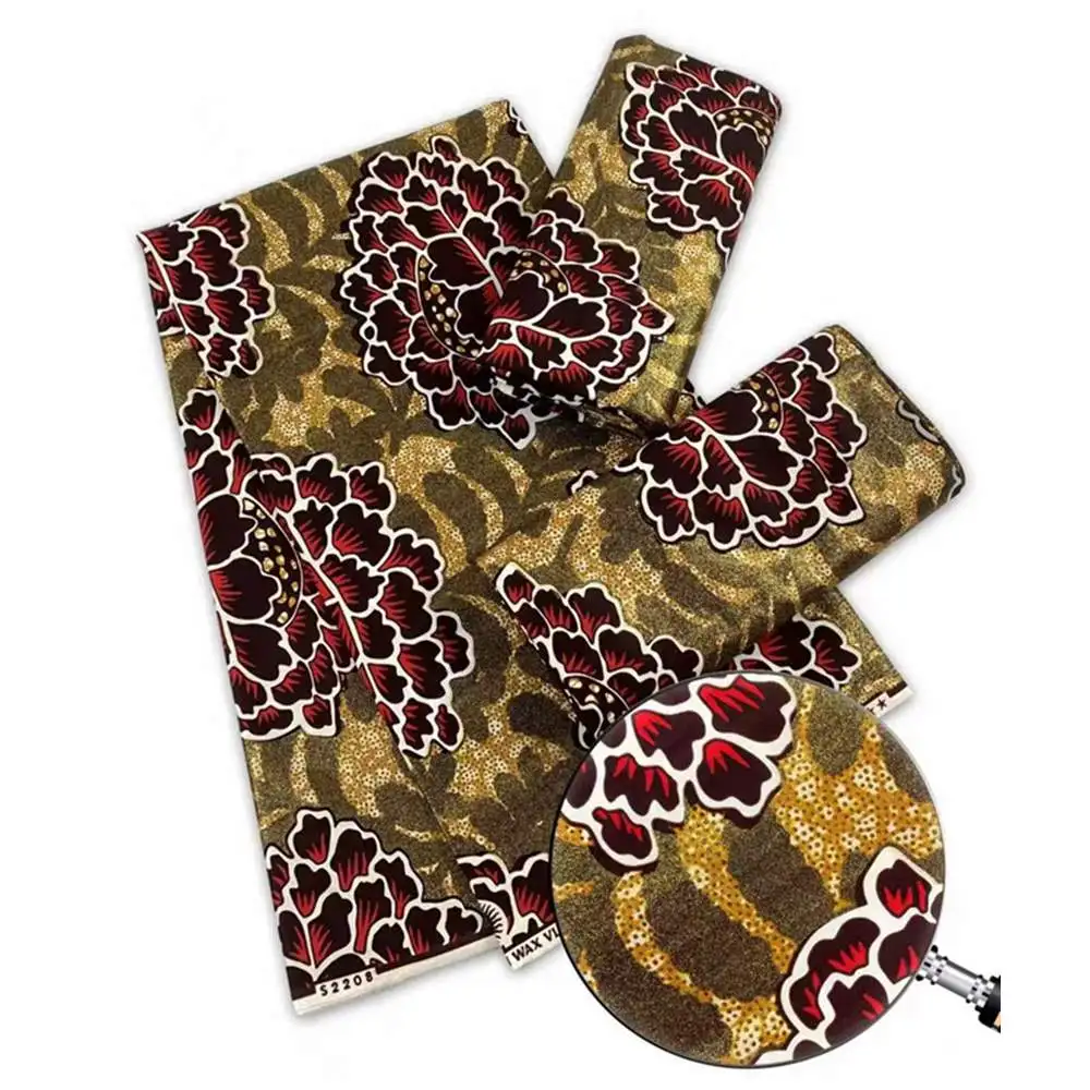 

Veritable Hollandais Super-W Guaranteed Super Real Wax Print Fabric Dutch Pagne Dress Super Grand Original Wax 100% Cotton Satin