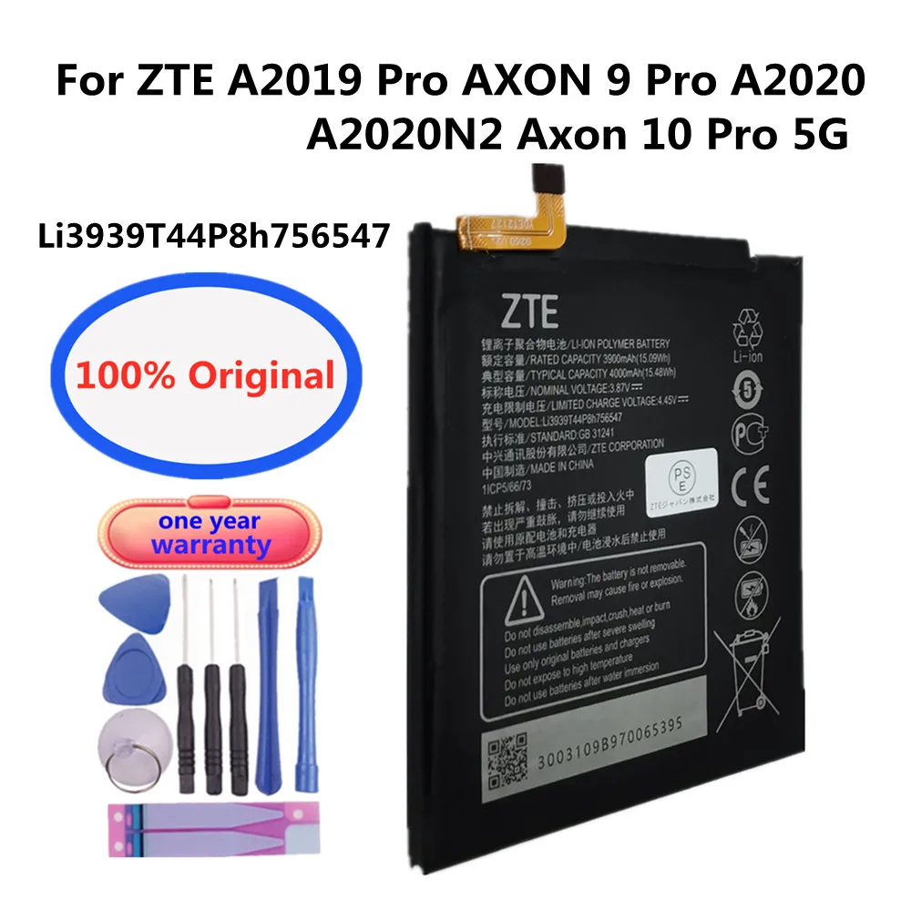 

100% New Original Li3939T44P8h756547 Phone Replacement Battery For ZTE A2019 Pro AXON 9 Pro A2020 A2020N2 Axon 10 Pro 5G Battery