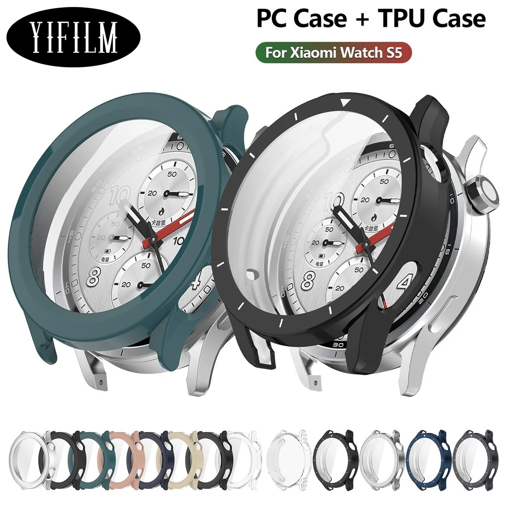 Xiaomi Watch S5 Premium Protective Case with Tempered Glass Screen Protector