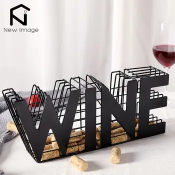 โมเดิร์นผู้ถือ Cork Wine-13.5 "ความยาวความอดทนสีแดงไวน์ไวน์ Rack สำหรับเคาน์เตอร์ครัวไวน์ตู้การตกแต่งบ้าน 1