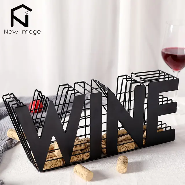 โมเดิร์นผู้ถือ Cork Wine-13.5 "ความยาวความอดทนสีแดงไวน์ไวน์ Rack สำหรับเคาน์เตอร์ครัวไวน์ตู้การตกแต่งบ้าน 1