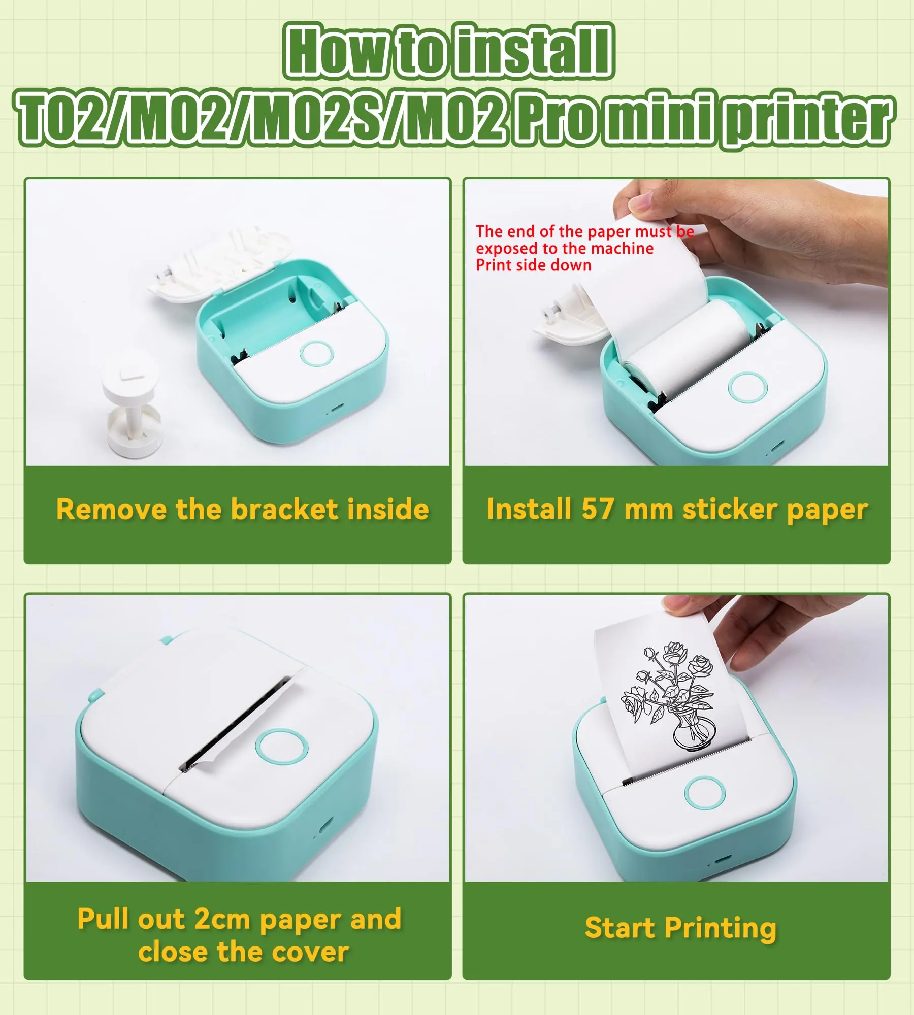 Mini Sticker Printer Photo Paper Thermal Printer Paper Self-Adhesive 6 Roll for PeriPage A6 T02 M02