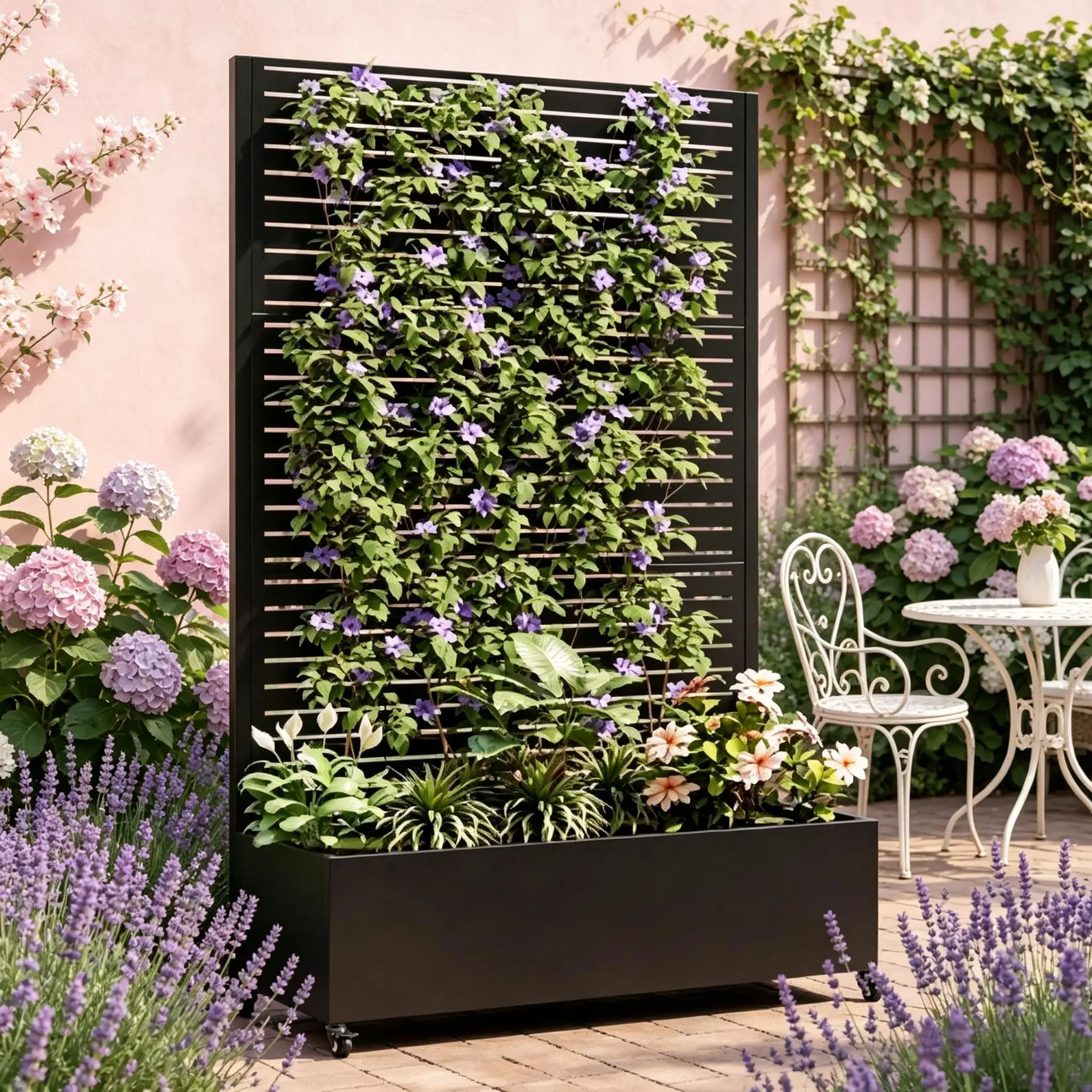 Metal Planter Box Trellis 1