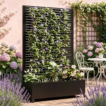 Metal Planter Box Trellis 1