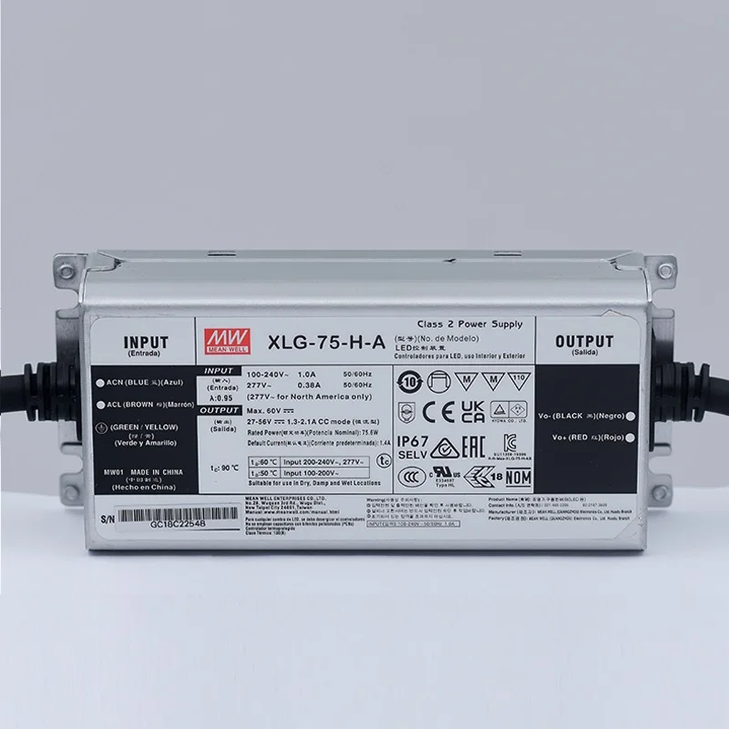 Mean Well XLG-200-24 200W LED Driver - IP67 Waterproof Power Supply 24V 8.3A