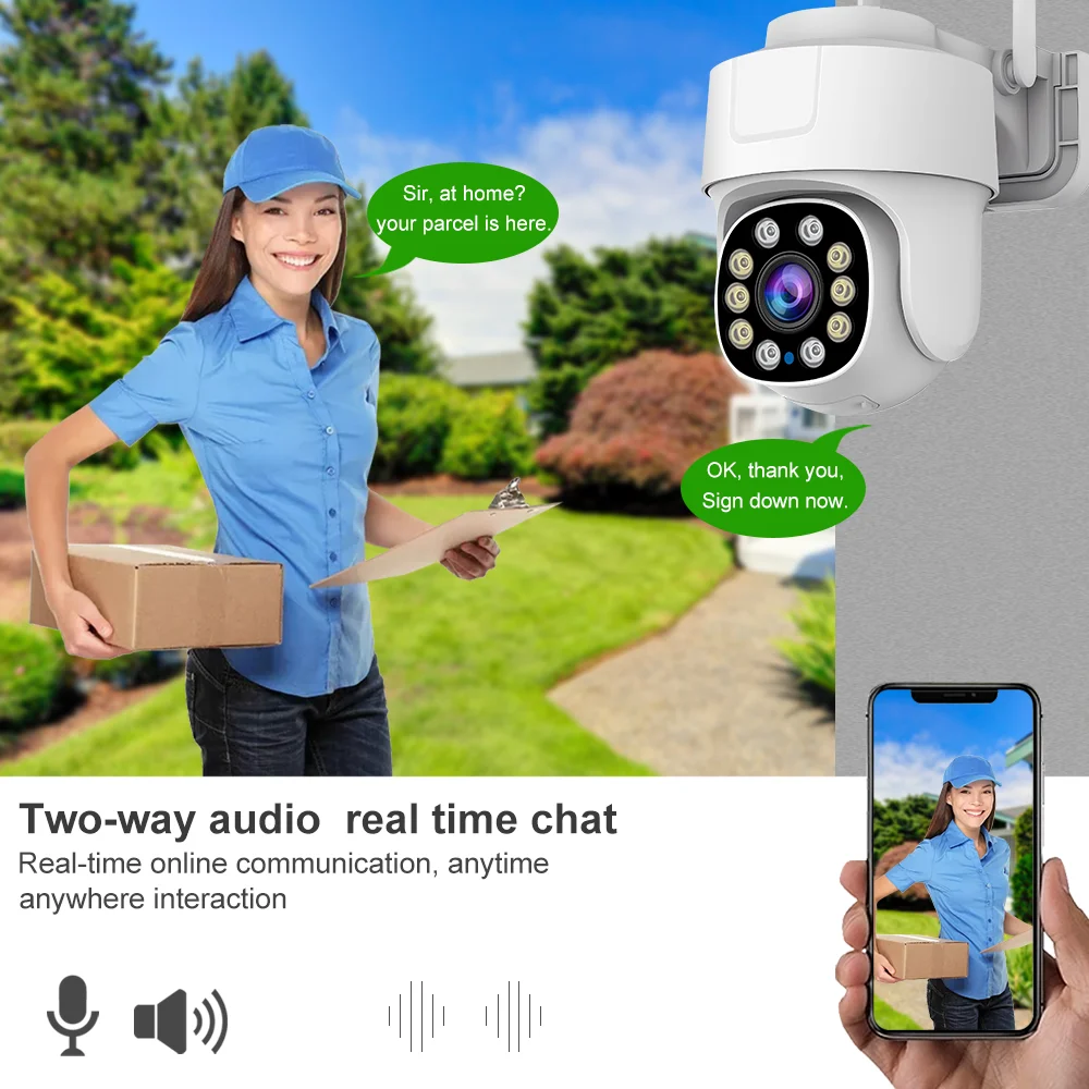 10X PTZ Zoom Wifi Camera Tuya Smart Outdoor Home Security Video Surveillance 5MP Wireless IP Cameras AI Automatic Human Tracking 2