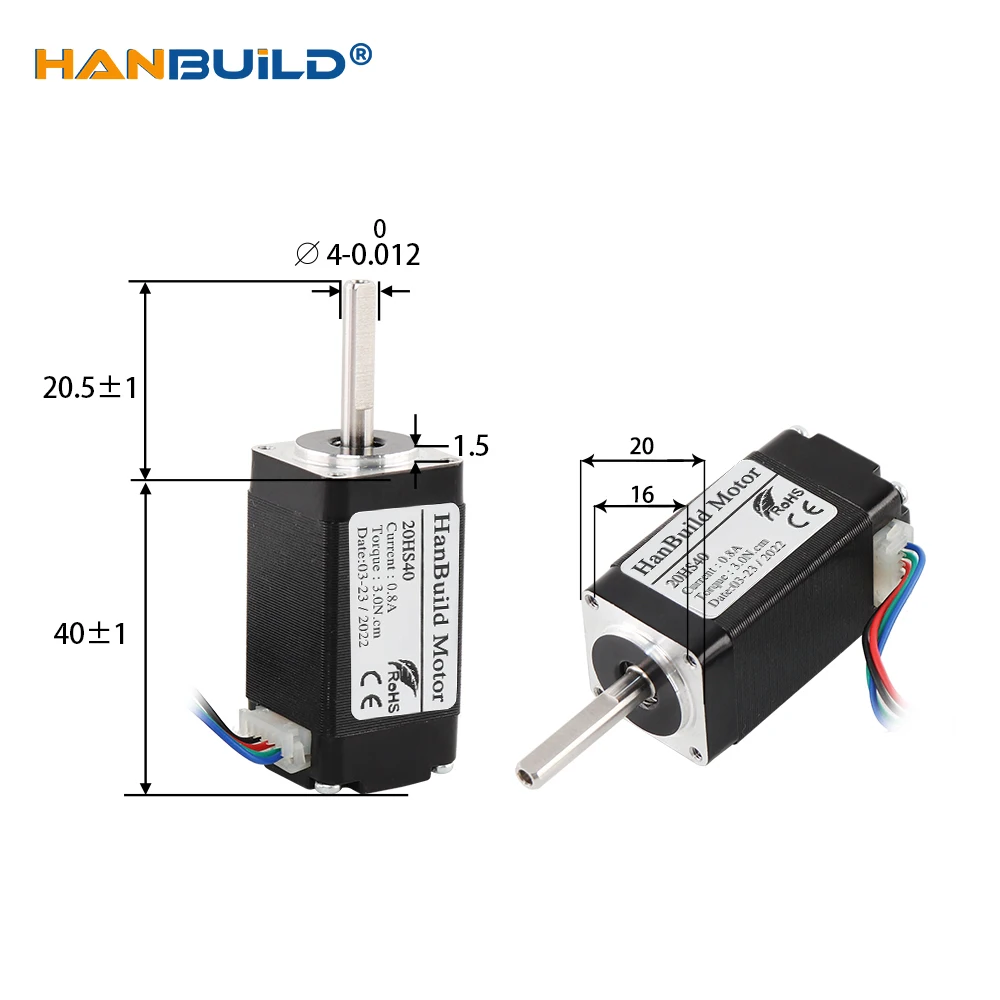 3 pcs practical Nema8 mini Stepper Motor Nema 8 motor 20HS40 0.8A 30mN.m motor for for mini cnc 3D printer