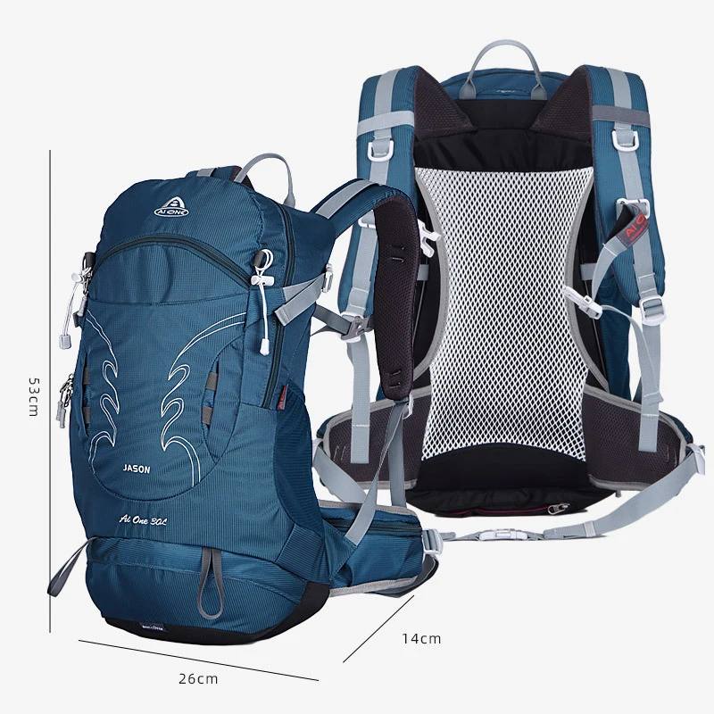 

30L Lightweight Waterproof Hiking Backpack for Men Women, Climbing Bags, School Sports Ski Bag, Mountain Cycling Bag with Rain