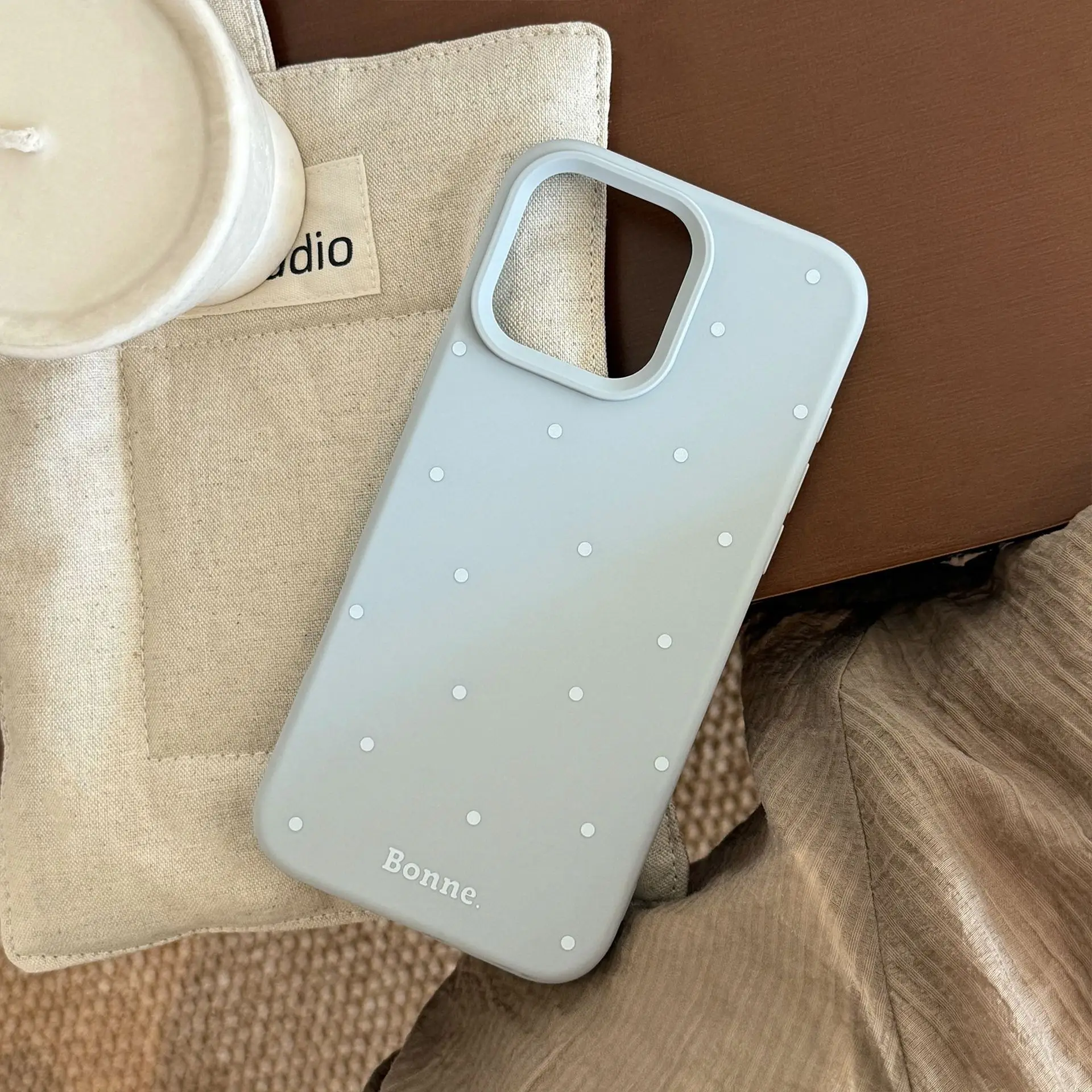 Korean Polka Dot Soft Shockproof Candy Color Phone Case Cover