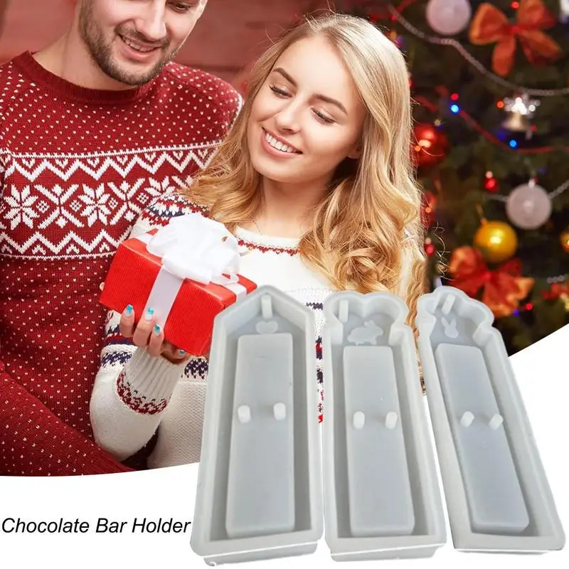 Chocolate Stand Mold 3pcs Silicone Home Parties Decorations Resin Mould Festival Candle Making Mold Easter Bunny Molds Reusable