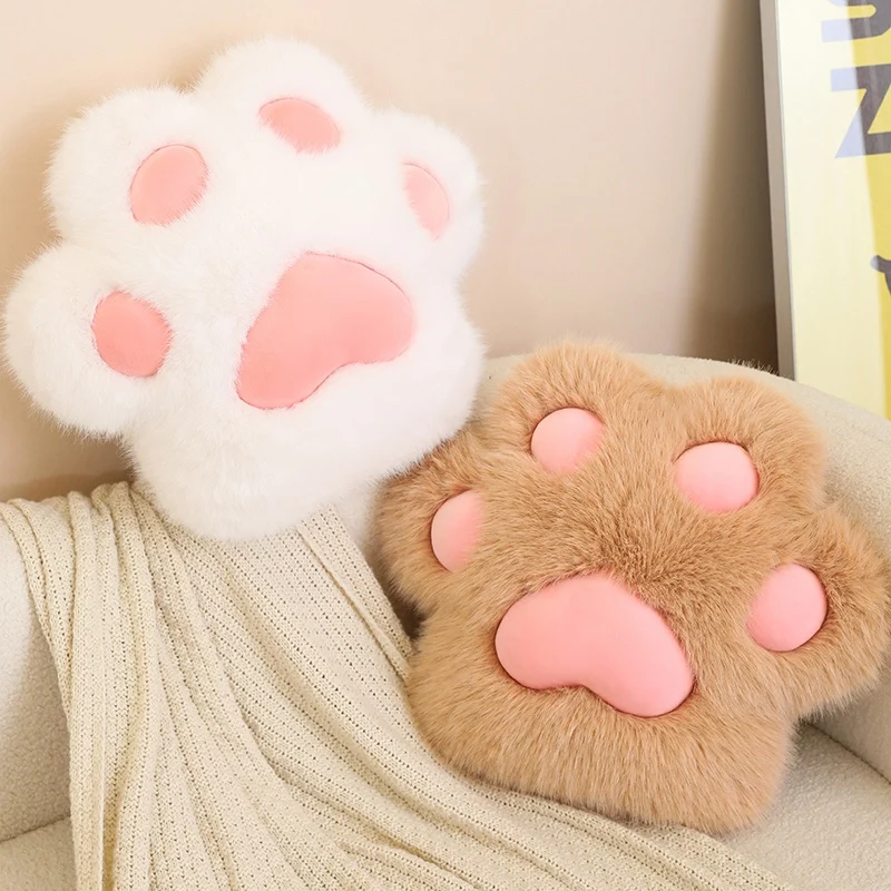 Kawaii Cat Paw Throw Pillow Stuffed Soft Claw Plush Toy Sofa Home Decoration Sleeping Doll Holiday Gift 2