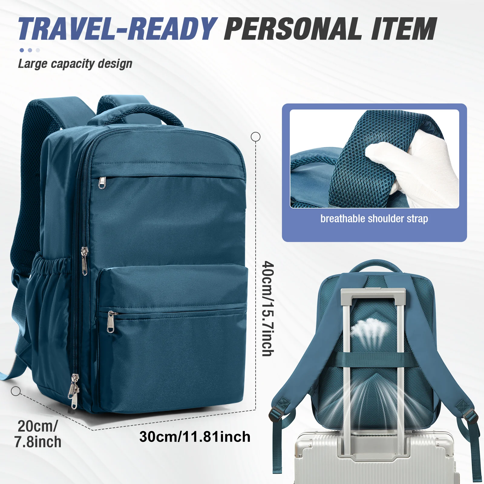 Ryanair Airlines Underseat Cabin Bag 40x30x20 Travel Duffel Bag   Carry on Hand Luggage Travel Bag for Women Men,Vacuum Backpack