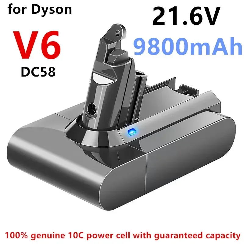 

100%original 10C battery 21.6V 9.8Ah Dyson V6 lithium-ion battery DC58 DC59 DC62 DC74 SV09 SV07 SV03 965874-02vacuum cleaner L30