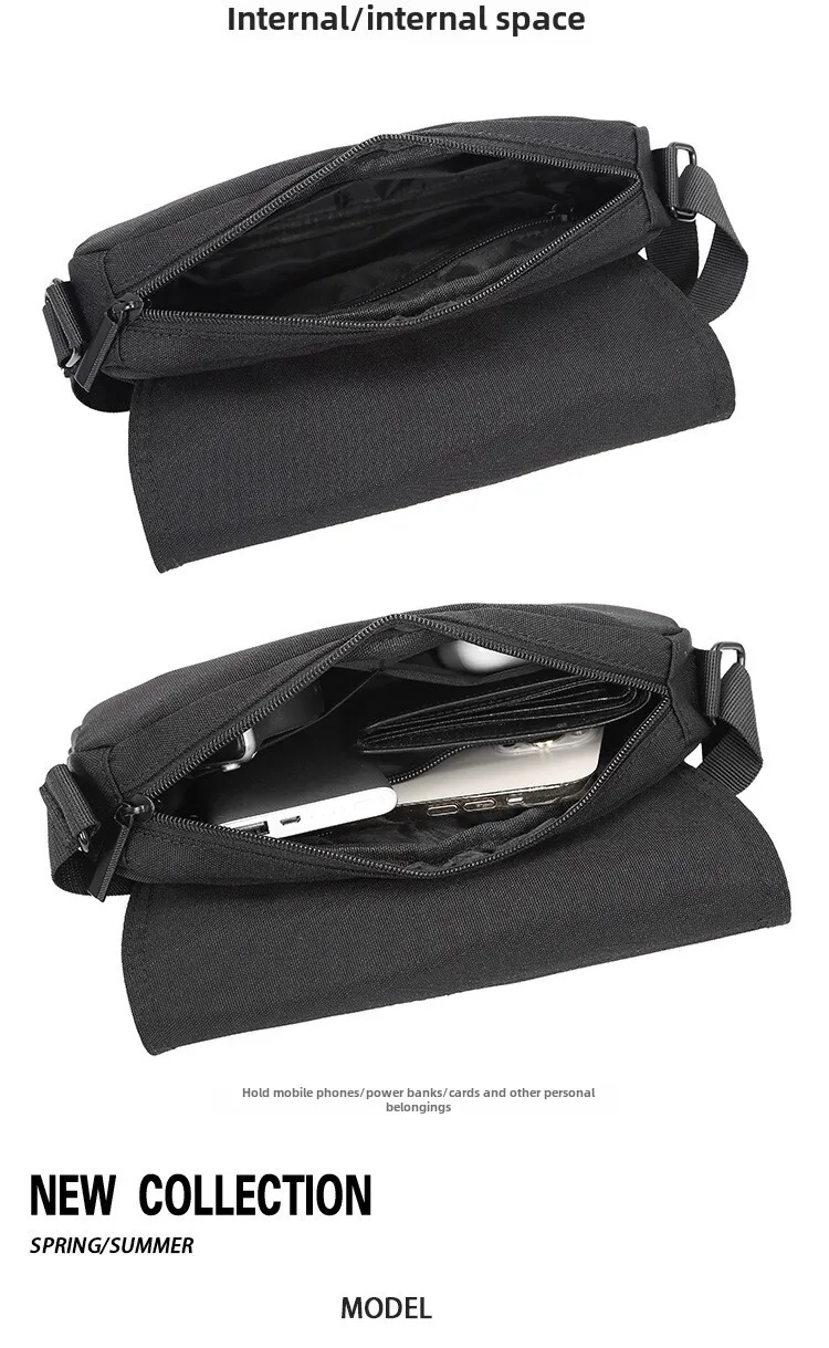 Stylish Crossbody Messenger Bag For Men Simple Solid Casual Design_voghion.com