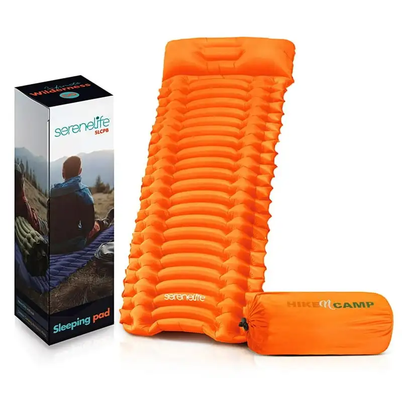 

Self Inflating Waterproof Sleep Pad Inflatable Camping Sleeping (ORANGE)