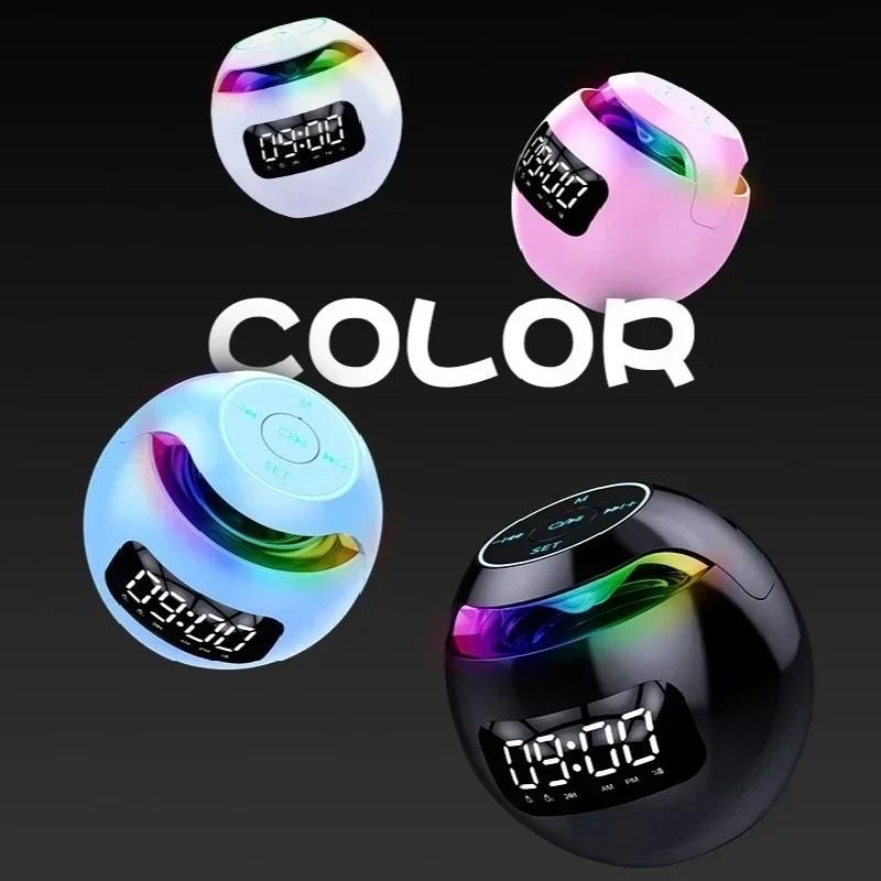 

Mini Portable Colorful Bluetooth Speaker Household Ball Card Bluetooth Speaker G90 New Clock Lock and Load Spray