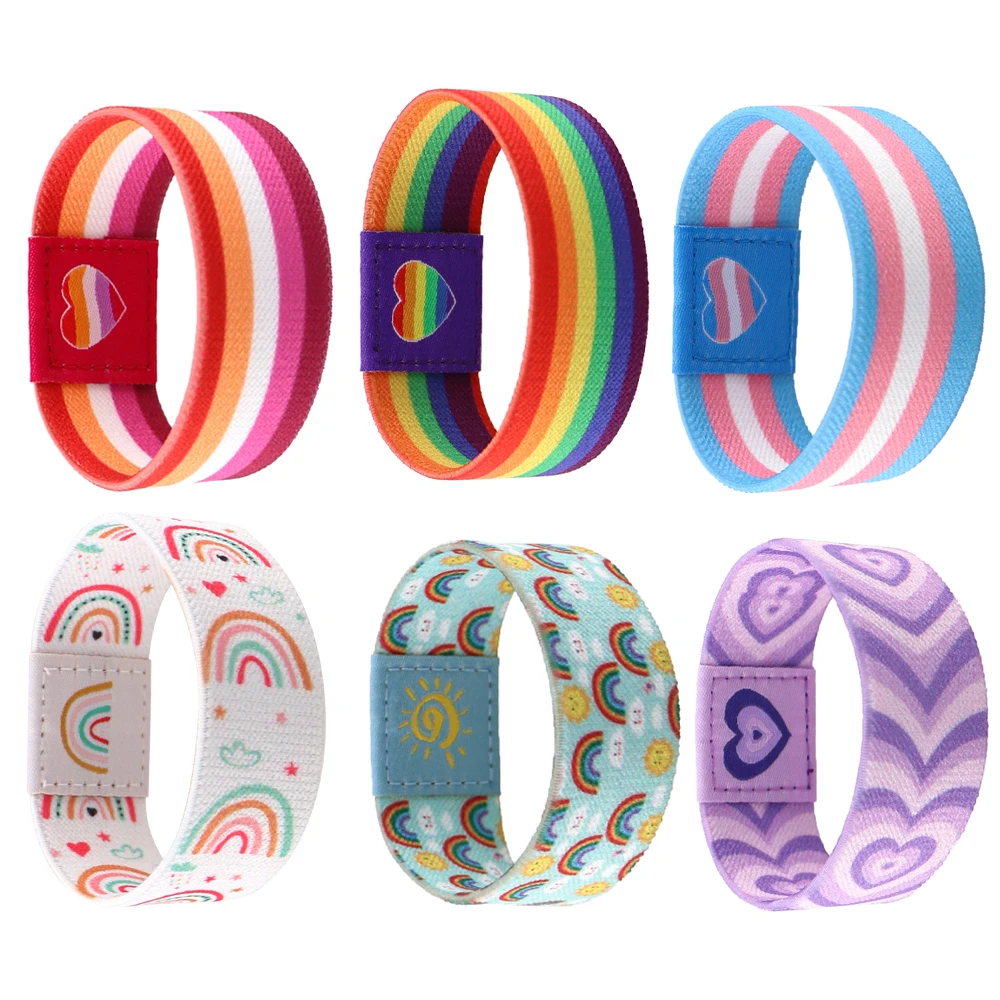 

Rainbow Cute Stretch Wristband Bracelet Women Men Bracelets on Hand Bangles With Designer Charms Jewelry Accessories