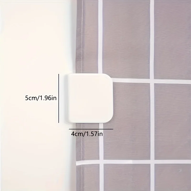 Durable Windproof Shower Curtain Clips - Secure, Stable, and Light-Proof Fixers Without Drilling