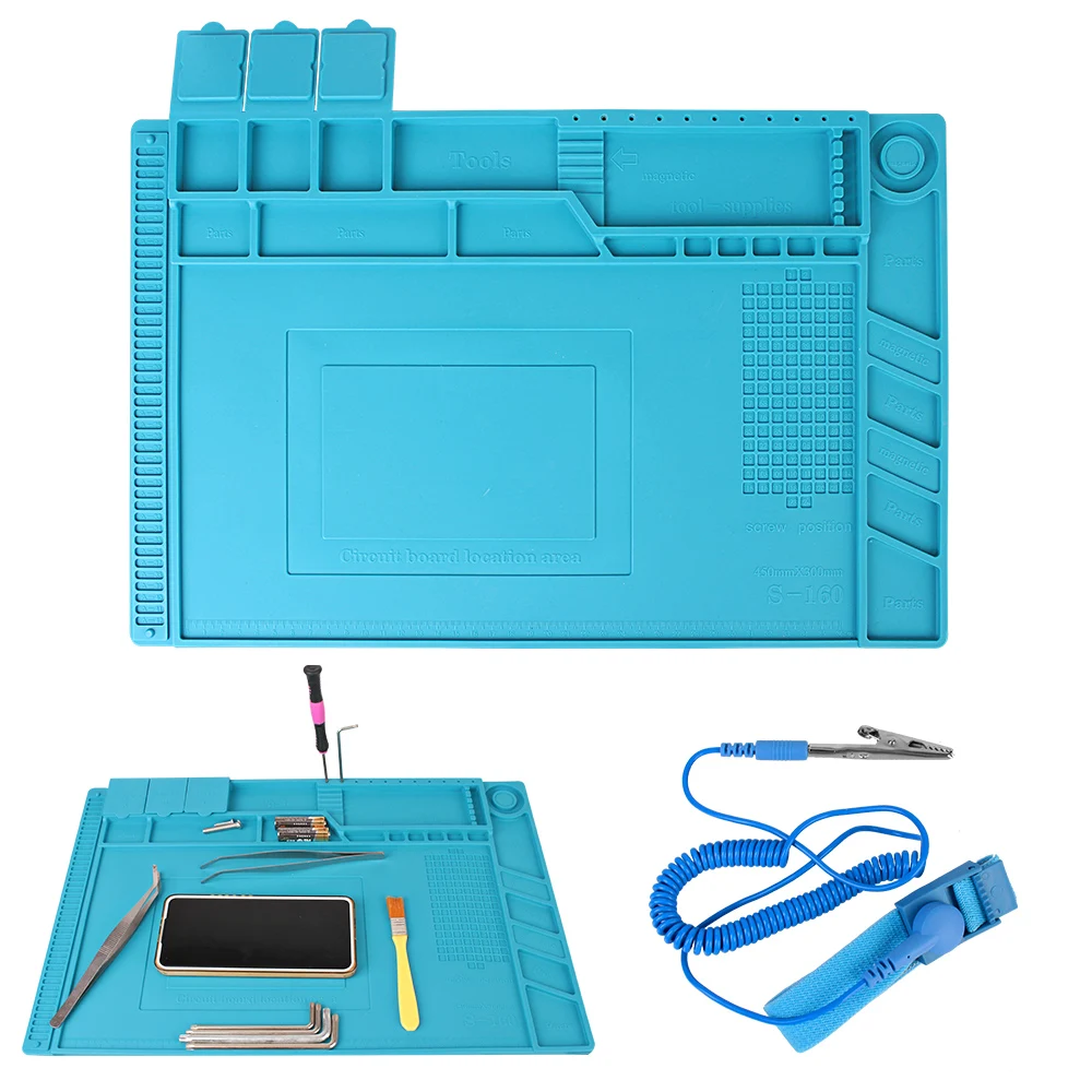 

Adsorption Soldering Mat Platform Heat-Resistant Magnetic Silicone Repair Pad for BGA Soldering Station