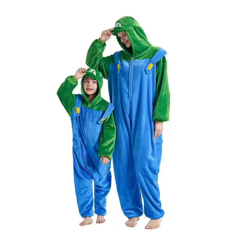 

Adult Super Brother Mari Bros Onesies Pajamas Cartoon Pyjama Kigurumi Halloween Cosplay Costumes Sleepsuit Animal Sleepwear